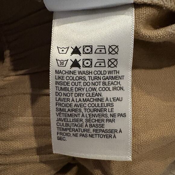 Lucky Brand Beige Linen Blend Pants Pull On Drawstring Womens Size Medium (1783) - Picture 6 of 6